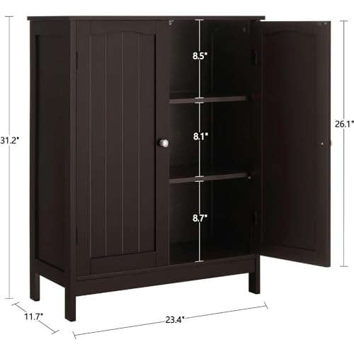 WAWJB Lockers Floor Lockers with 2 Adjustable Shelves and 2 Doors Entrance Wooden Shoe Lockers
