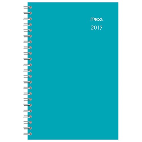 Mead Weekly / Monthly Planner / Appointment Book 2017, 5-1/2 x 8-1/2", Color Selected For You May Vary (TLD385-10)