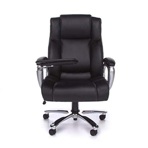 OFM ORO200 Big and Tall Tablet Chair, Black Bonded Leather