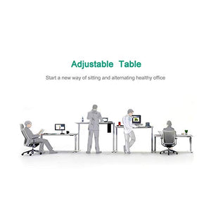 Computer Desk Adjustable Height with Power Hub- 63x25.6 inches, Electric Standing Home Office Table with 4 Memory Presets, Smart Sit to Stand PC Rolling Workstations, Ergonomic Modern Design