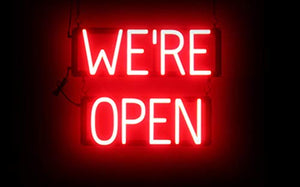 SpellBrite Ultra-Bright We're Open Neon-LED Sign (Neon look, LED performance)