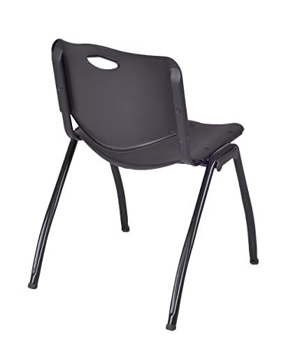 Regency Lewis Stackable Chairs, Set of 8, Black
