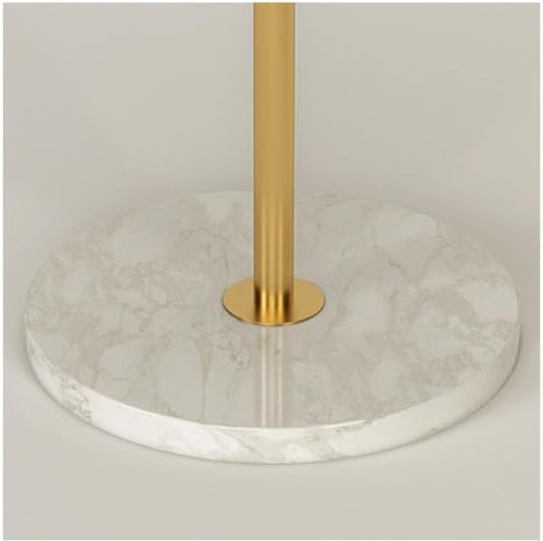 MAXEZE Dimmable Metal Floor Lamp with Drawer and Reading Lamp - Coffee Table Decor Lighting (Gold)