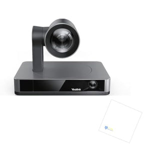 TWAComm.com Yealink UVC86 Teams Room 4K 12x Optical USB PTZ Camera Bundle with Audio Integration and Microfiber Cloth