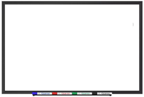 Quartet Porcelain Magnetic Whiteboard, 5 x 3 Feet, Black Aluminum Frame (2545B)