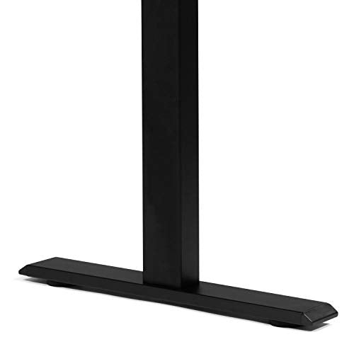 Furniture of America Grant Two-Tone Height Adjustable Electric Office Desk, 47.25-inch, Black and Walnut