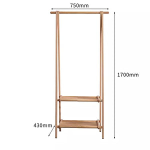 BinOxy Free Standing Coat Rack Wood Floor-to-Ceiling Folding Clothes Shelf - Color 1, Size CH