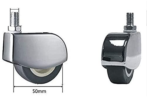 Office Chair Caster 50mm 4pcs Wheelchair Castors Goods Shelf Casters Floor Protection