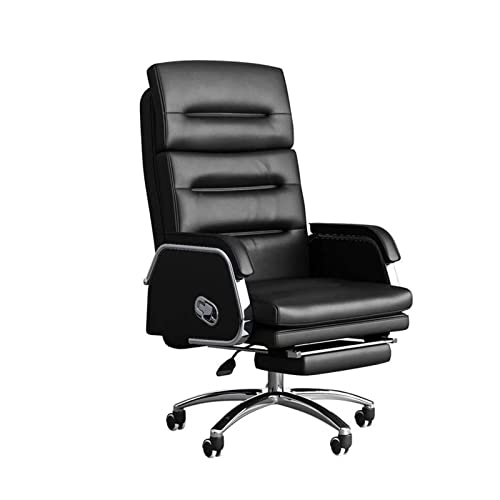 XZBXGZWY Boss Chair with Footrest and Cowhide Backrest