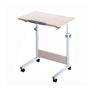 WPHPS Folding Computer Desk, Adjustable Mobile Bed Table Portable Laptop Computer Stand Desks Cart Tray
