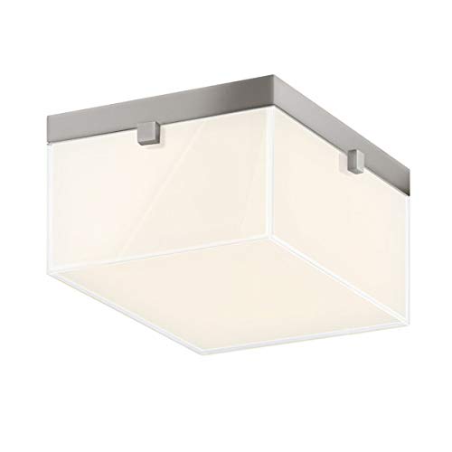Sonneman Lighting Parallel Satin Nickel 8-inch LED Flush Mount
