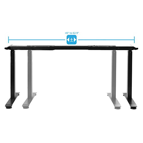 Seville Classics OFF65802 AIRLIFT S2 Electric Height-Adjustable Standing Desk (BASE ONLY) ONLY), Black