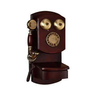 None Vintage Rotary Dial Wall Mounted Telephone