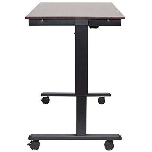 Luxor 60" Electric Standing Desk with Black Frame and Dark Walnut Top