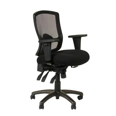 Alera ALEET4017 Etros Series Petite Mid-Back Multifunction Mesh Chair, Black
