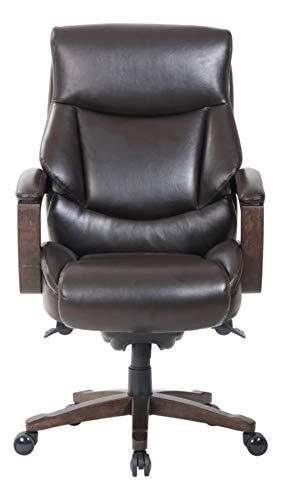 Thomasville Edinger Bonded Leather Big & Tall High-Back Chair, Brown/Dark Brown