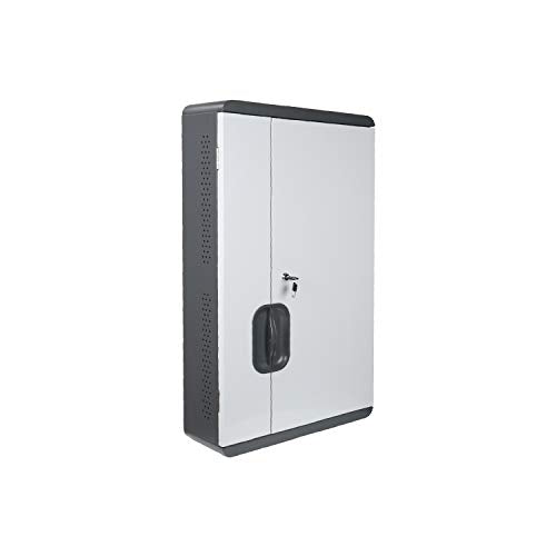 Pearington 12 Device Fully Assembled Wall Mount Charging & Storage Cabinet for iPads, Chromebooks and Laptops, Up to 13-inch Screen Size, Easy Access, Surge Protection, Locking Front Door