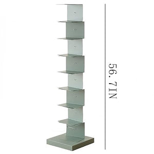 PIcube Metal Invisible Book Tower Book Rack Shelf Storage Display Stand - Green, Size 8