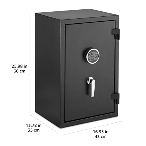 Amazon Basics Fire Resistant Security Safe with Programmable Electronic Keypad - 2.1 Cubic Feet, 16.93 x 25.98 x 13.8 inches