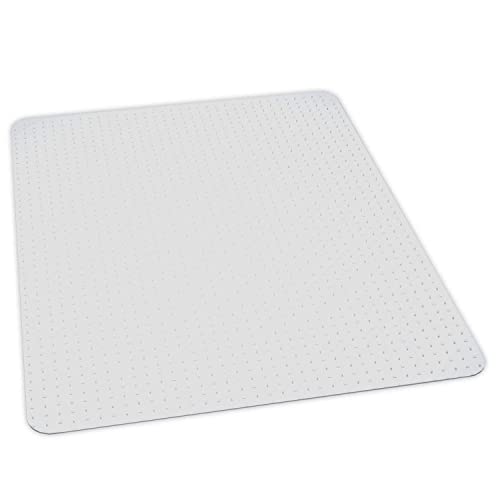 ES Robbins Chair Mat for Medium Pile Carpet, 60"x96" Rectangle, Clear Vinyl Beveled Edge