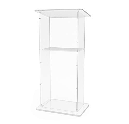 FixtureDisplays Clear Acrylic Lucite Podium Pulpit Lectern 45" Tall 1803-2