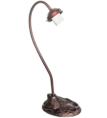 Meyda Tiffany 106055 18" High Tiffany Jeweled Peacock Desk Lamp