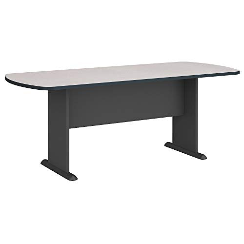 Bush Business Furniture Series A & C 79W x 34D Racetrack Oval Conference Table in Slate