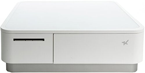 Star Micronics mPOP Integrated Receipt Printer & Cash Drawer with Tablet Stand and USB Barcode Scanner - White