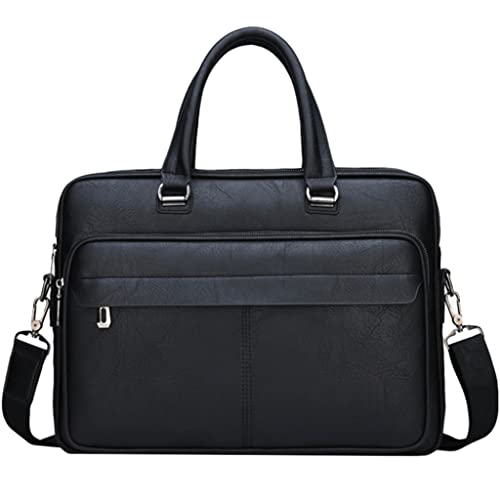 HLMSKD Business Men's Briefcase Handbag Leather Handbag Messenger Bag Men's Handbag Office Bag (Color : B, Size
