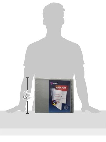 Avery Heavy-Duty View Binder with 4-Inch One Touch EZD Ring, Gray (79404)