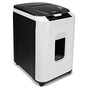 Aurora Commercial Grade 200-Sheet Auto Feed High Security Micro-Cut Paper Shredder - 60 Minutes Runtime - Security Level P-5