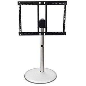 YokIma Swivel TV Floor Stand for 70-120" TVs, Black Stainless Steel Cabinets, Height Adjustable - Max Vesa 1200x600mm