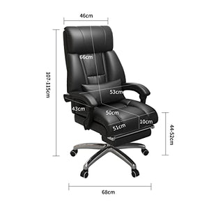 HUIQC Leather Office Chair with Adjustable Height and Lumbar Support