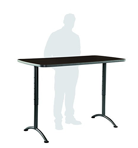 Iceberg Adjustable Height Conference Table 30" x 60" - Walnut/Gray Leg