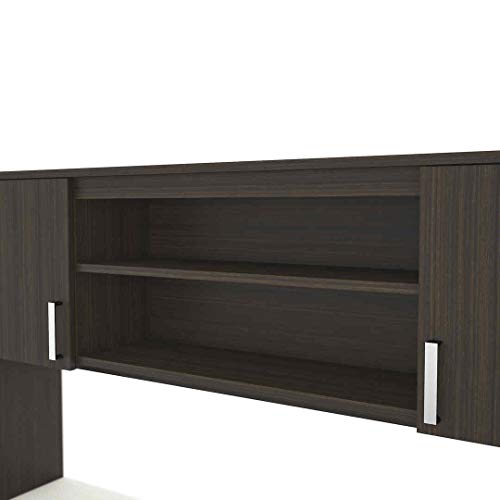 Bestar, Universel Collection, Executive Computer Desk with Pedestal and Hutch
