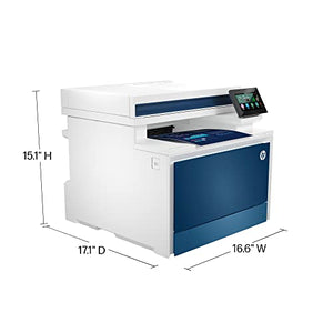 HP Color LaserJet Pro MFP 4301fdn Printer - Print, Scan, Copy, Fax, Fast Speeds, Easy Setup, Mobile Printing, Advanced Security - 16.6 x 17.1 x 15.1 in, White