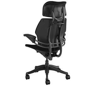 Humanscale Freedom Office Chair with Headrest - Ergonomic Work Chair - Graphite Frame - Black Fourtis Fabric