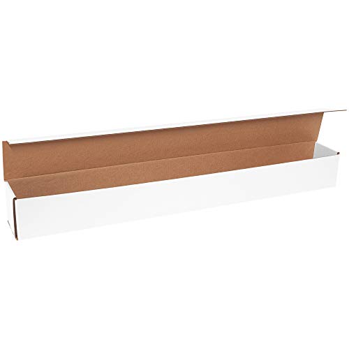 BOX USA BMLR3644 Corrugated Mailers, 36" x 4" x 4" White (Pack of 50)