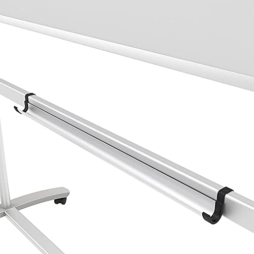 VIZ-PRO Double-Sided Magnetic Mobile Whiteboard, 60 x 36 Inches, Steel Stand