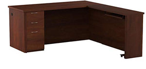 Bestar Embassy L-shaped workstation kit in Tuscany Brown