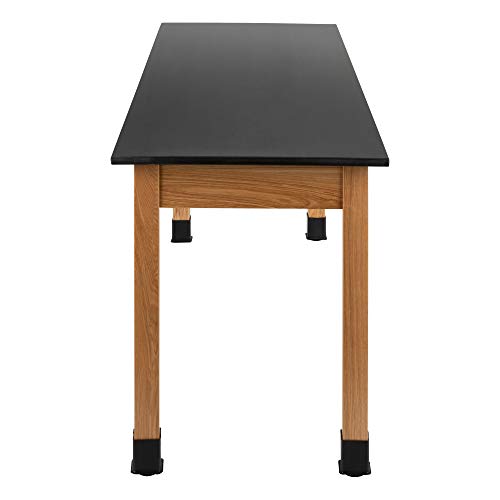 Learniture Heavy-Duty School Science Lab Table with Phenolic Chemical-Resistant Top - 24" x 72" x 29" Black