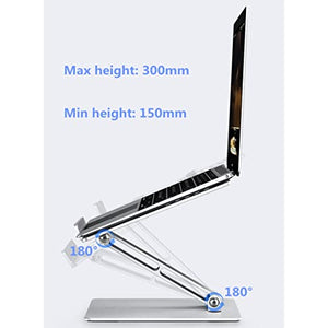 HNTHY Laptop Stand Riser Height Adjustable Aluminum Foldable Tablet Stand Desktop Notebook Cooling Holder for