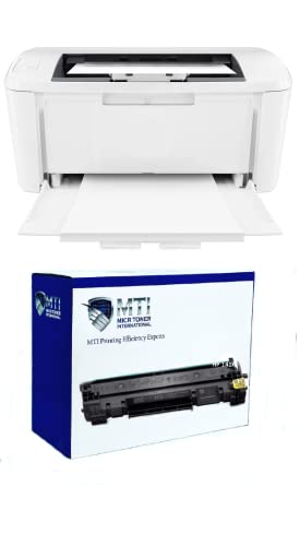 MICR Toner International M110we Laser Wireless Black & White Check Printer Bundle with 1 Starter OEM Modified Magnetic Ink Cartridge (2 Items)