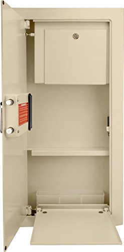 Barska AX12880 White Biometric Fingerprint Security Wall Safe 0.83 Cubic Ft