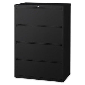 Lorell 4-Drawer Lateral File, 36 by 18-5/8 by 52-1/2-Inch, Black