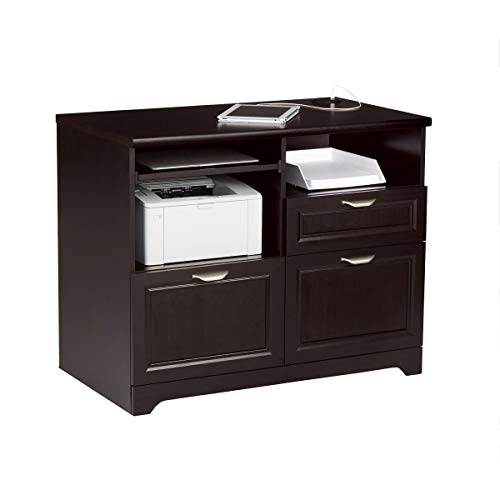 Realspace® Magellan 30"H x 36-5/16"W x 21-1/8"D Tech Station Printer Stand 2.0, Espresso