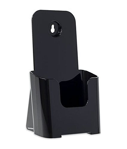 Source One Tri Fold Brochure Holder 4X9 (48 Pack, Black)