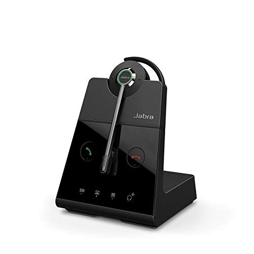 Yealink Compatible Jabra Engage 65 Wireless Headset Bundle with EHS Adapter, 9553-553-125-YEA | SIP T-Series Desk Phones, Bluetooth, PC/MAC, USB, Skype for Business (Convertible - EHS - Cloth)