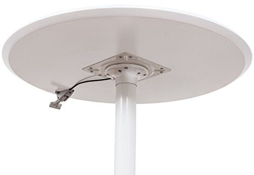 Luxor 36" Pneumatic Height Adjustable Round Cafe Table - Gray