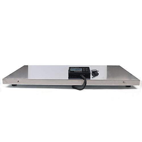 40lb Digital LCD Livestock Vet Platform Scale Hog Dog Pig Sheep Animal Pet Scale with Stainless Steel Platform for Floor Bench Office Weight Weighing